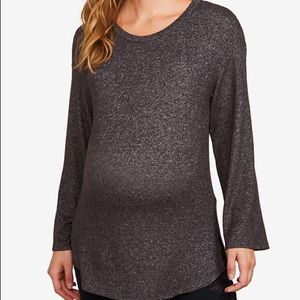 Motherhood Maternity Cross Back Gray Sweater